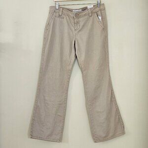 Aeropostale Pants Womens 13/14R Beige Cotton Pockets Flared Stretch Y2K  Grunge